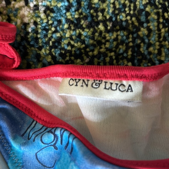 CNY and LUCA string low rise bikini bottom with swimsuit shirt - Picture 2 of 3